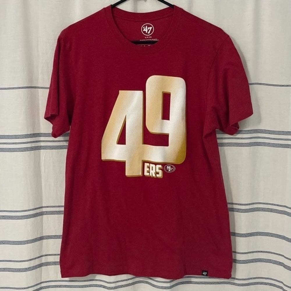 San Francisco 49ers Tee ‘47 brand men’s small t-shirt red‎ short sleeve NFC NFL